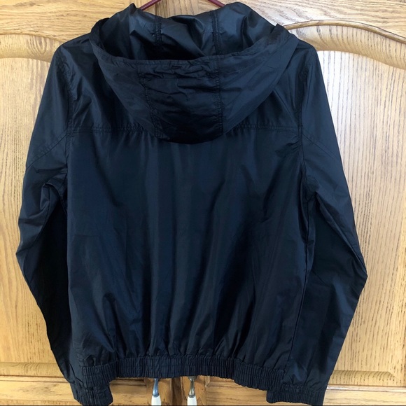 🛍OYA black jacket with hood Sz L - Picture 2 of 5